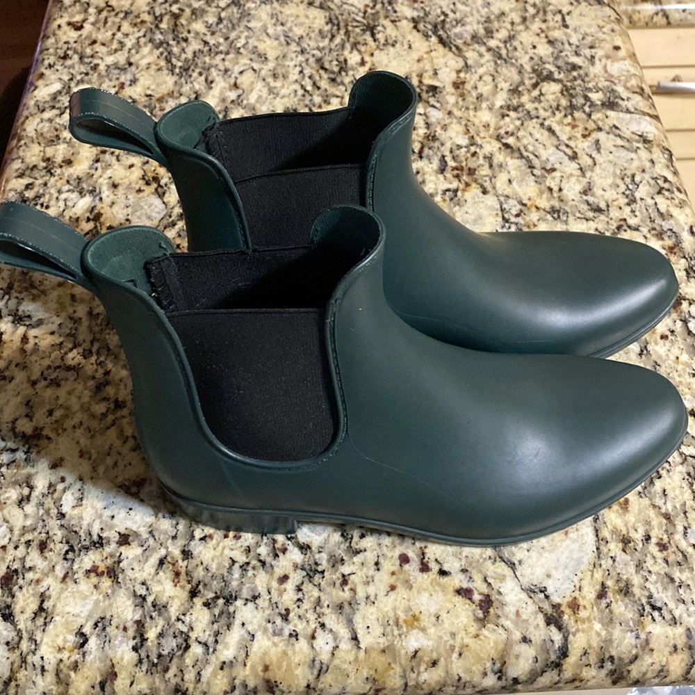 J.Crew Mercantile Chelsea Rain Boots Forest Green